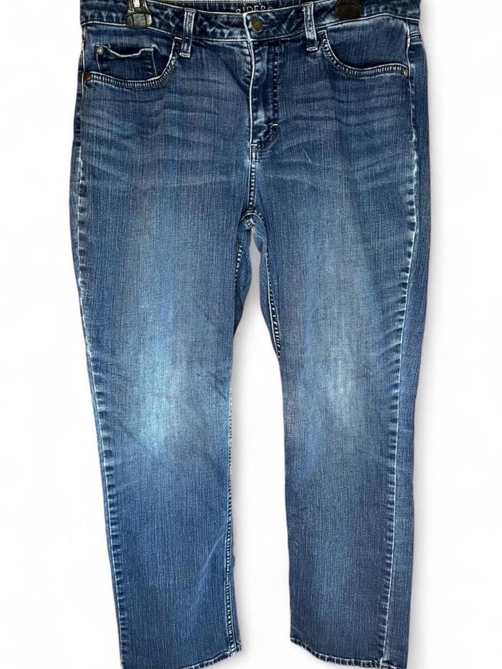 Lee Women's Slim Straight Jeans in Medium Blue Wash